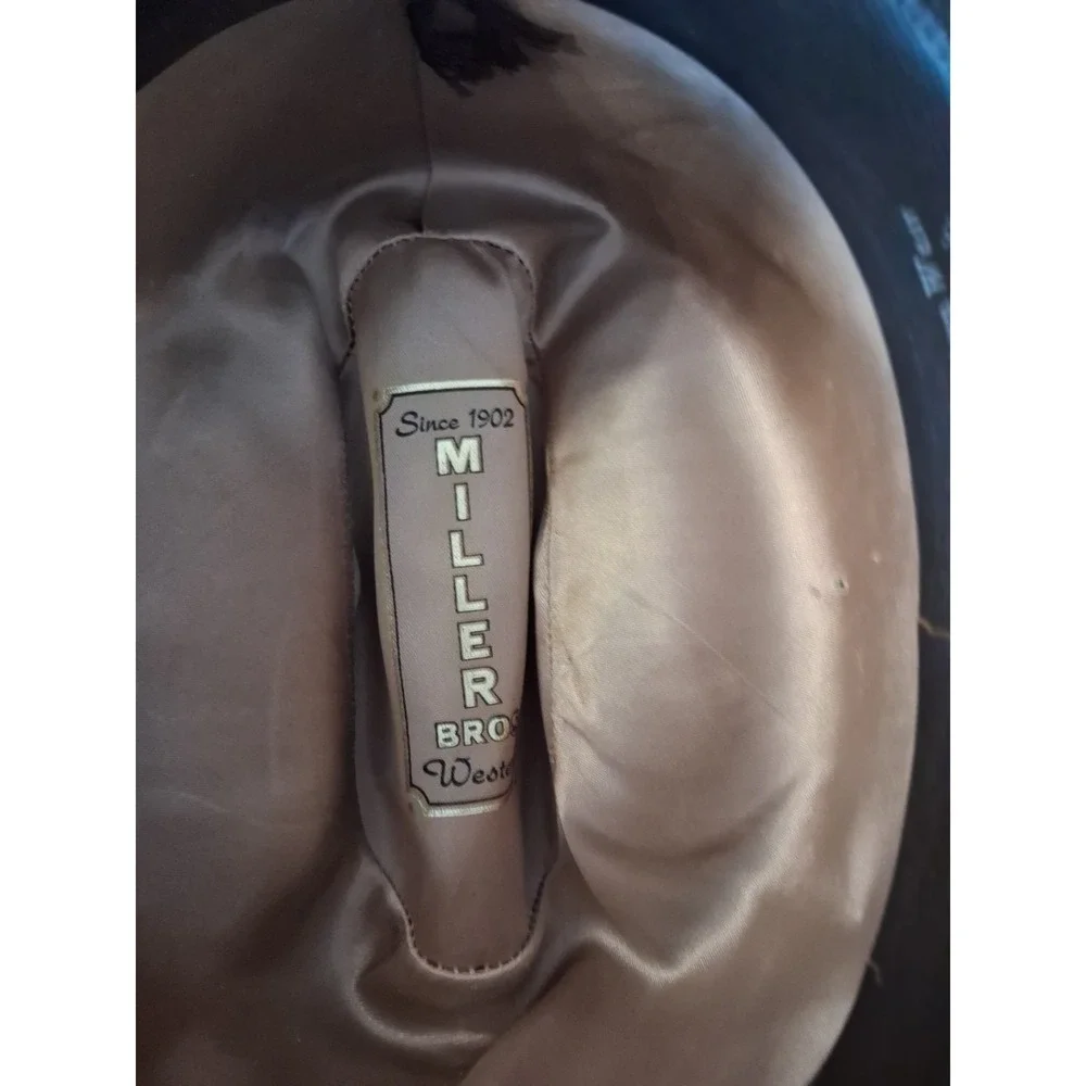 Vintage Miller Bros Hat Co Felt Cowboy Hat Western USA Circa 1960s-1980s Unisex